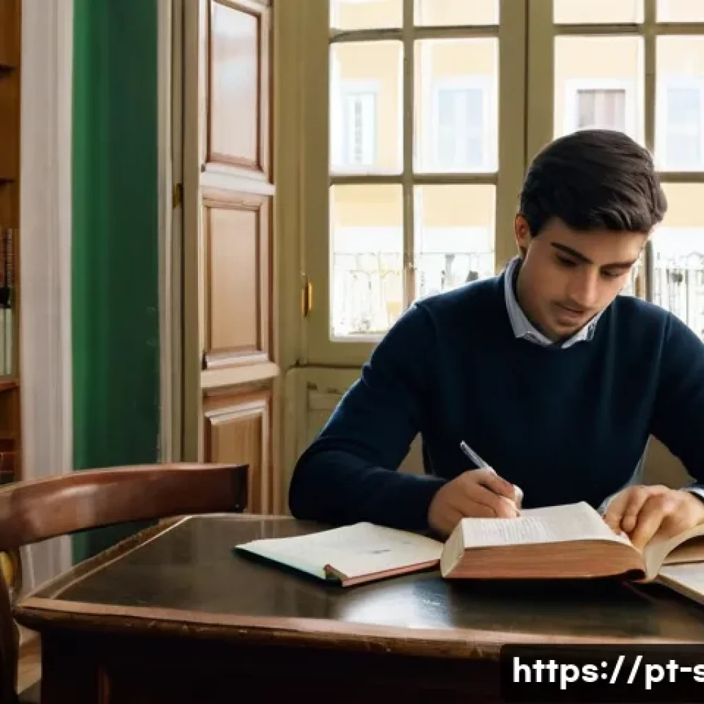 자치행정사 커리어 단계 - **Prompt 1: The Aspiring Public Servant's Dedication in Portugal**
"A candid, medium-shot photog...