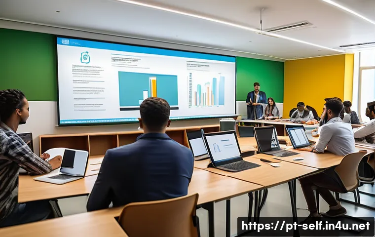 자치행정사 자격증 취득 시간 - A diverse group of adult students studying administration public certification in a modern Brazilian...